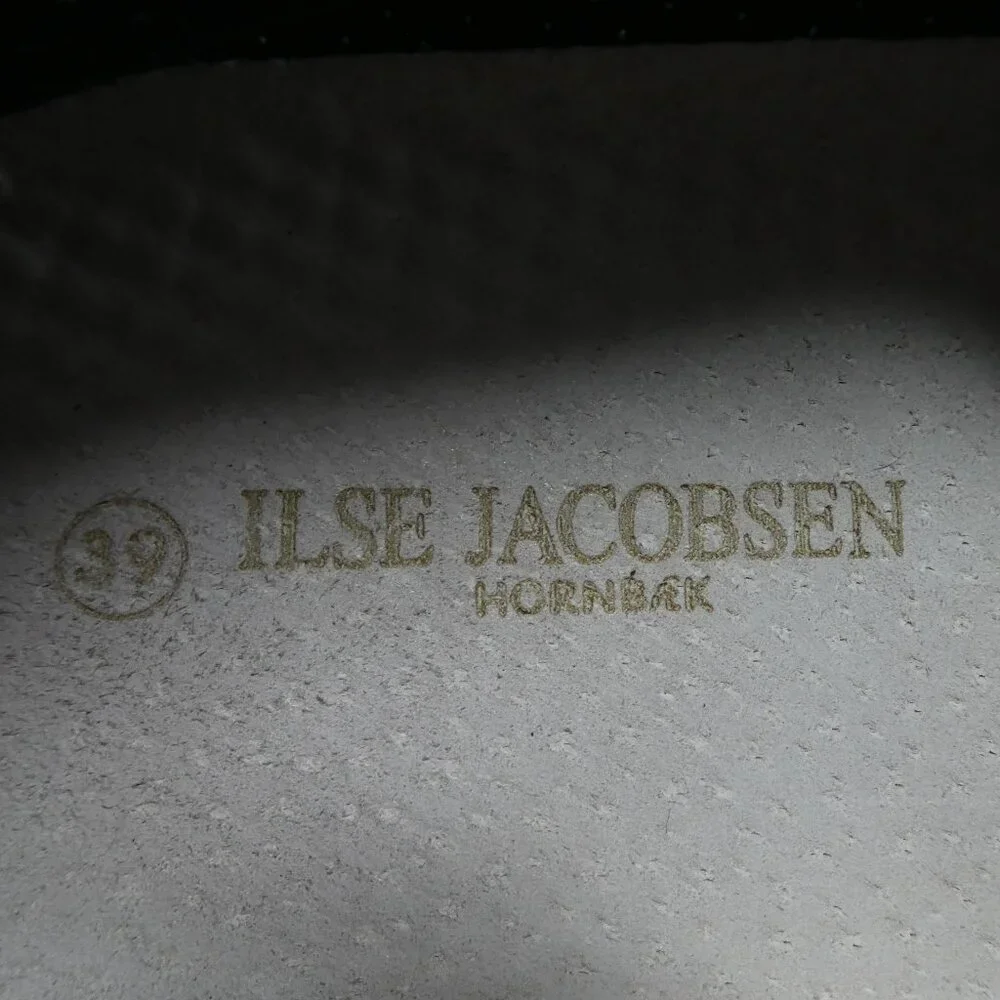Ilse Jacobsen Tulip Black Lasercut Microfiber Slip On Flats Loafers